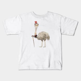 Ostrich Bird hipster Kids T-Shirt